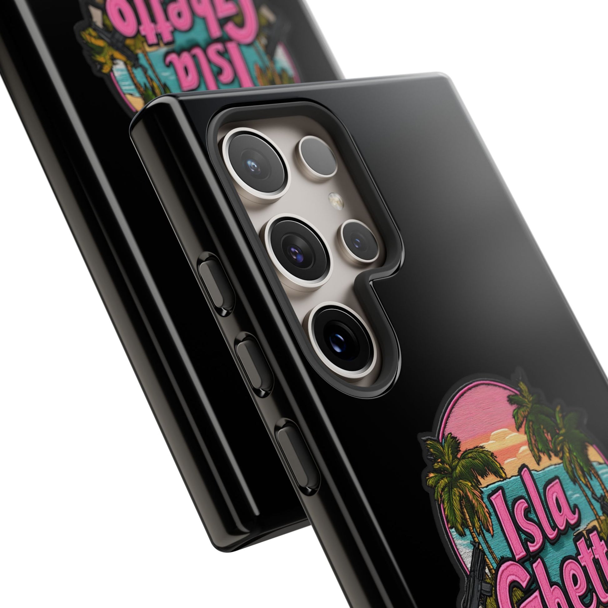 Tough Cases - Isla Ghetto Phone Case, Tropical Vibe, Fun Gift for Beach Lovers, Summer Accessory, Trendy Tech Gear