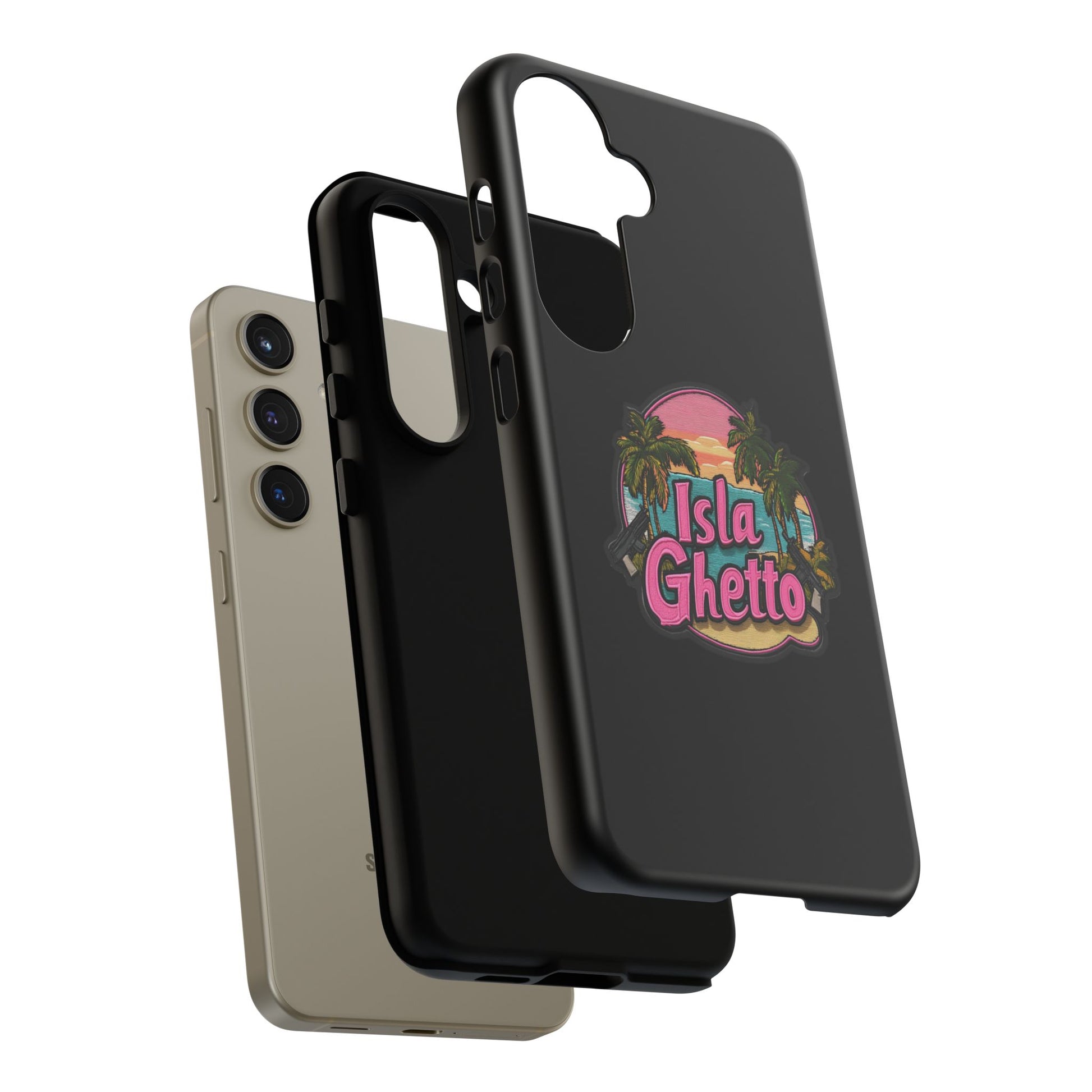 Tough Cases - Isla Ghetto Phone Case, Tropical Vibe, Fun Gift for Beach Lovers, Summer Accessory, Trendy Tech Gear