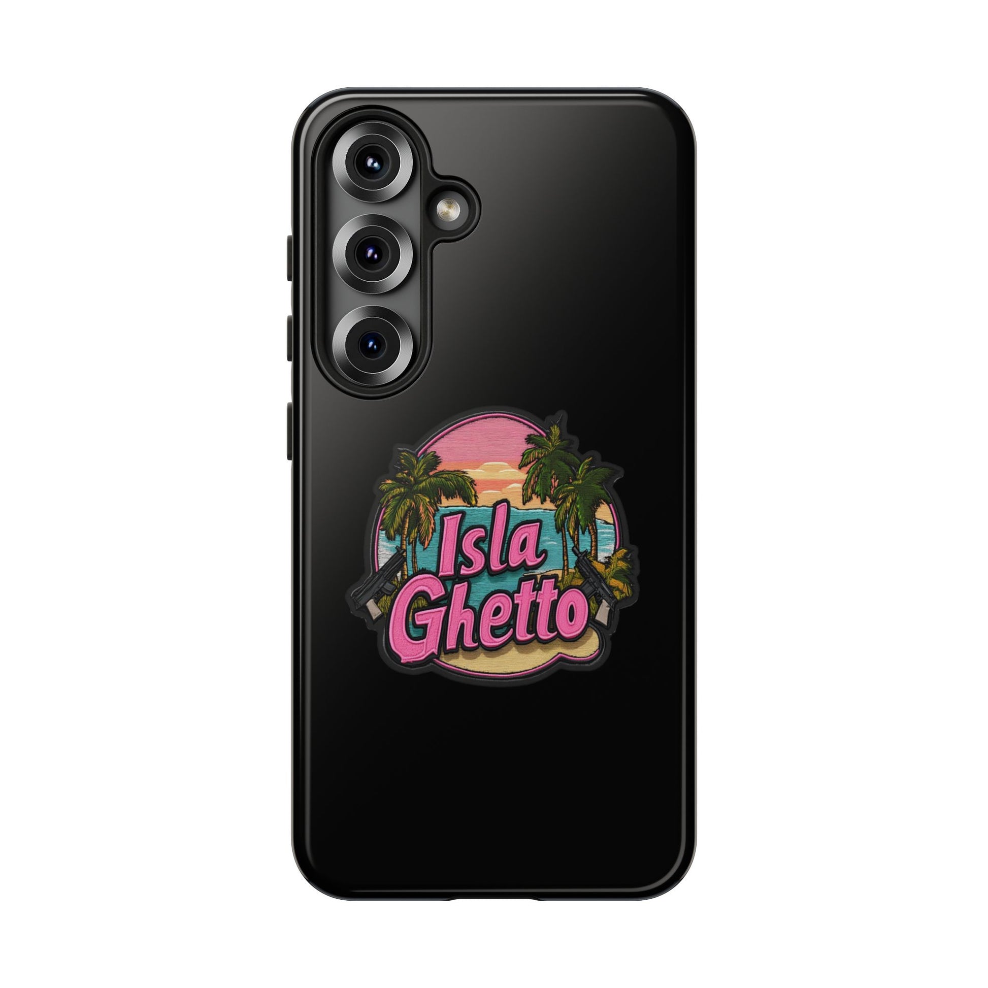 Tough Cases - Isla Ghetto Phone Case, Tropical Vibe, Fun Gift for Beach Lovers, Summer Accessory, Trendy Tech Gear