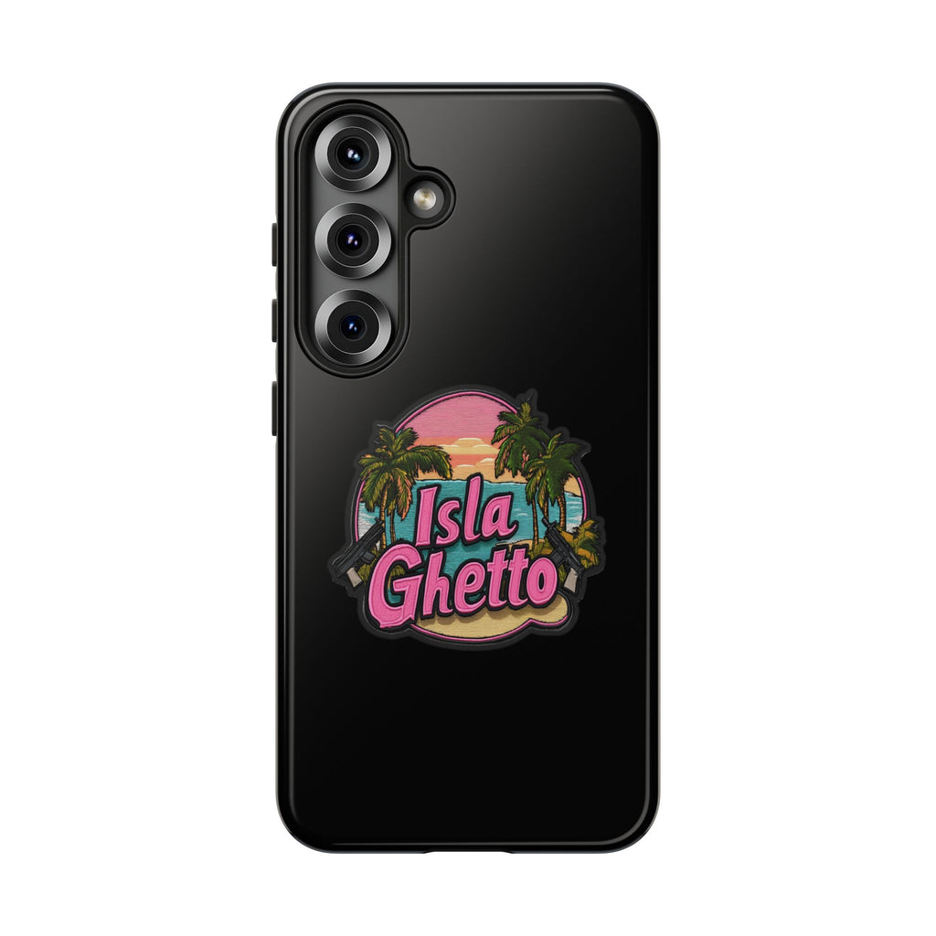 Tough Cases - Isla Ghetto Phone Case, Tropical Vibe, Fun Gift for Beach Lovers, Summer Accessory, Trendy Tech Gear