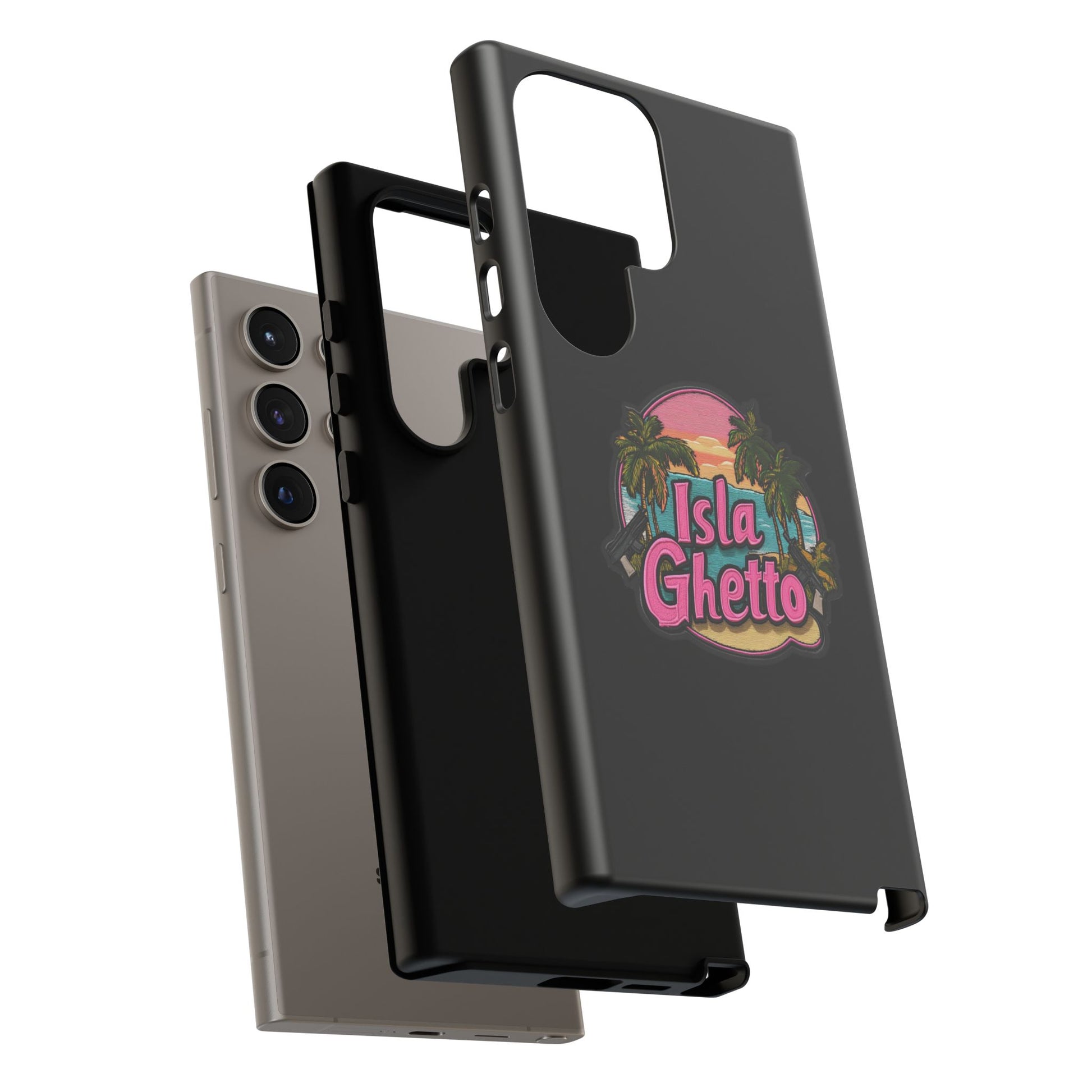 Tough Cases - Isla Ghetto Phone Case, Tropical Vibe, Fun Gift for Beach Lovers, Summer Accessory, Trendy Tech Gear