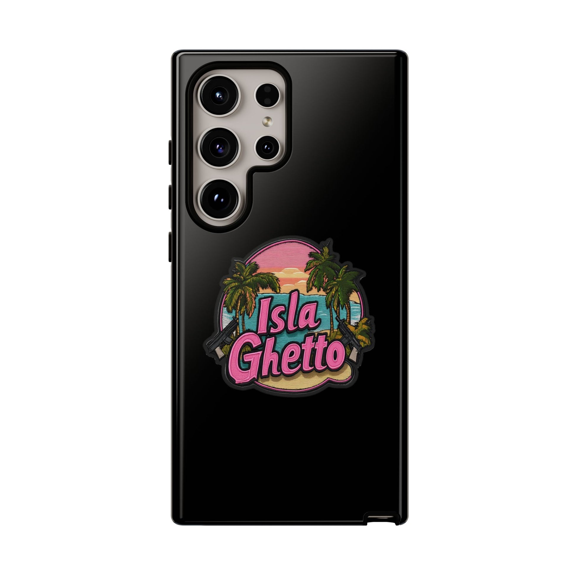Tough Cases - Isla Ghetto Phone Case, Tropical Vibe, Fun Gift for Beach Lovers, Summer Accessory, Trendy Tech Gear