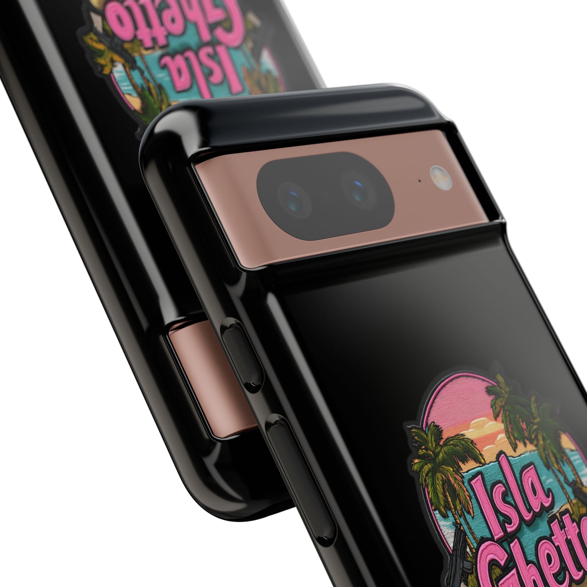 Tough Cases - Isla Ghetto Phone Case, Tropical Vibe, Fun Gift for Beach Lovers, Summer Accessory, Trendy Tech Gear