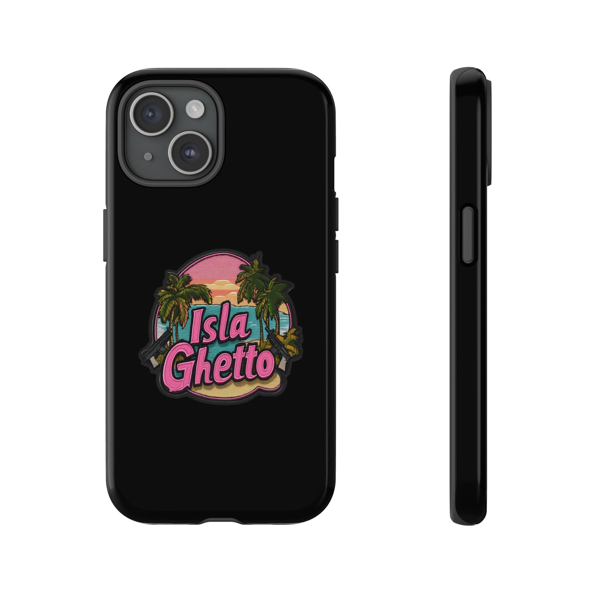 Tough Cases - Isla Ghetto Phone Case, Tropical Vibe, Fun Gift for Beach Lovers, Summer Accessory, Trendy Tech Gear