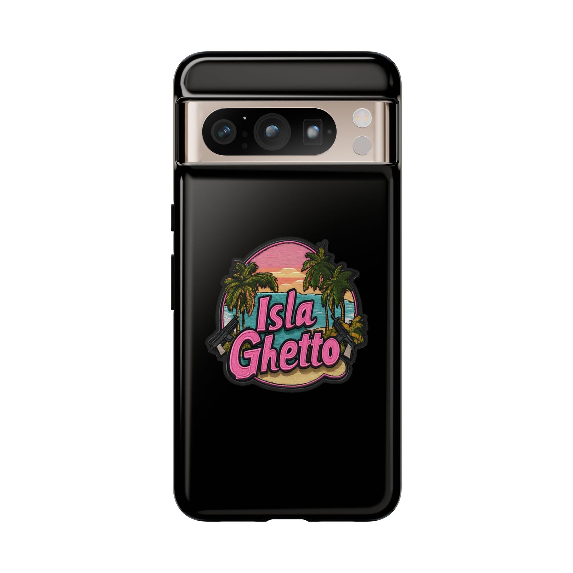 Tough Cases - Isla Ghetto Phone Case, Tropical Vibe, Fun Gift for Beach Lovers, Summer Accessory, Trendy Tech Gear