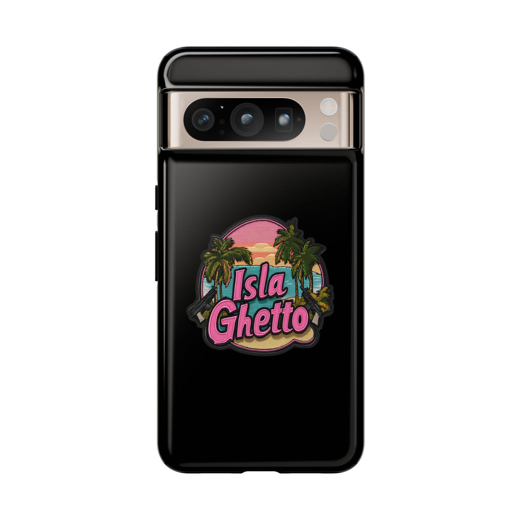 Tough Cases - Isla Ghetto Phone Case, Tropical Vibe, Fun Gift for Beach Lovers, Summer Accessory, Trendy Tech Gear
