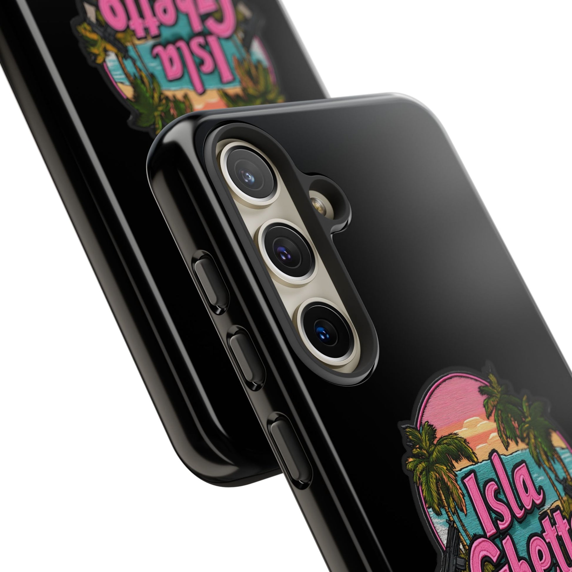 Tough Cases - Isla Ghetto Phone Case, Tropical Vibe, Fun Gift for Beach Lovers, Summer Accessory, Trendy Tech Gear