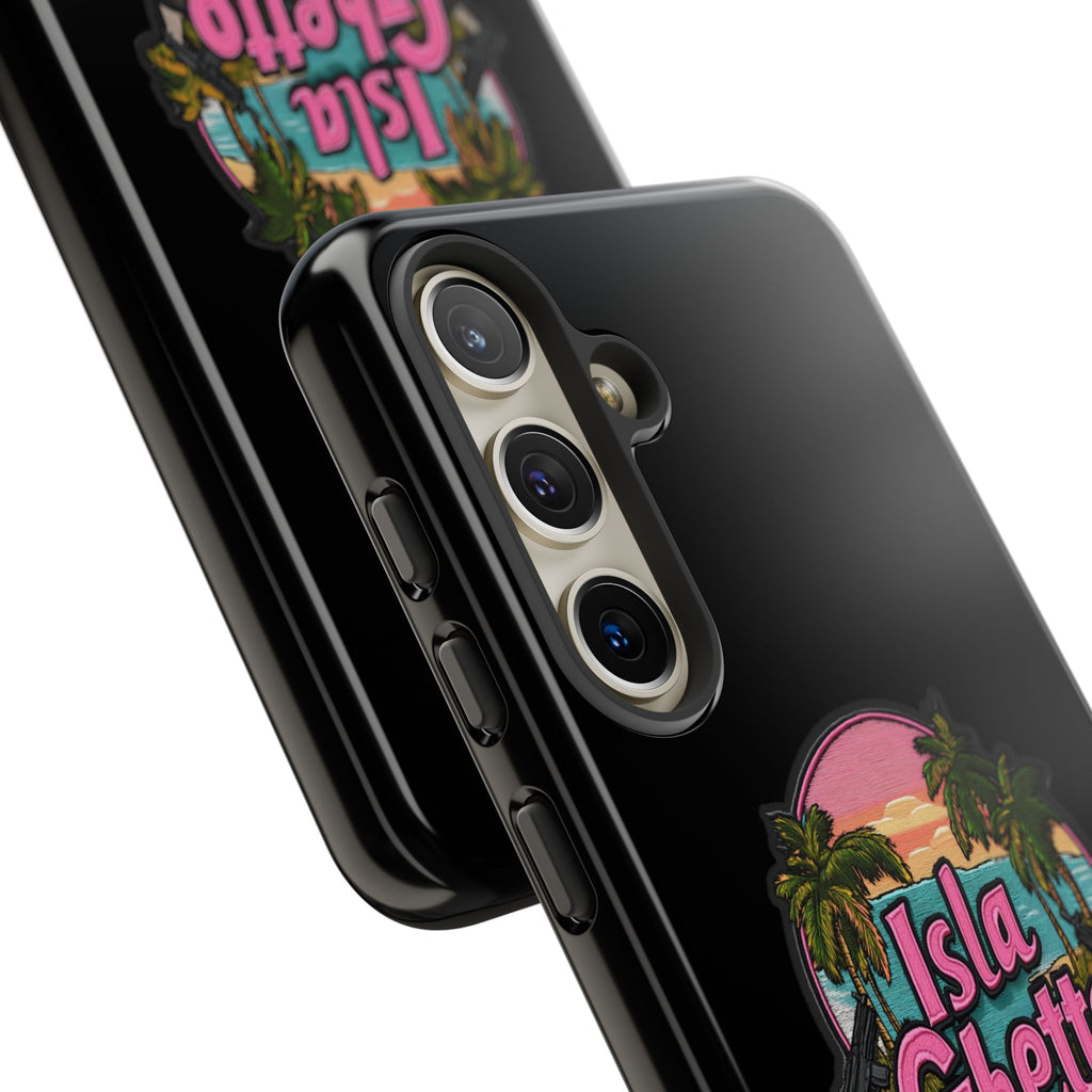 Tough Cases - Isla Ghetto Phone Case, Tropical Vibe, Fun Gift for Beach Lovers, Summer Accessory, Trendy Tech Gear