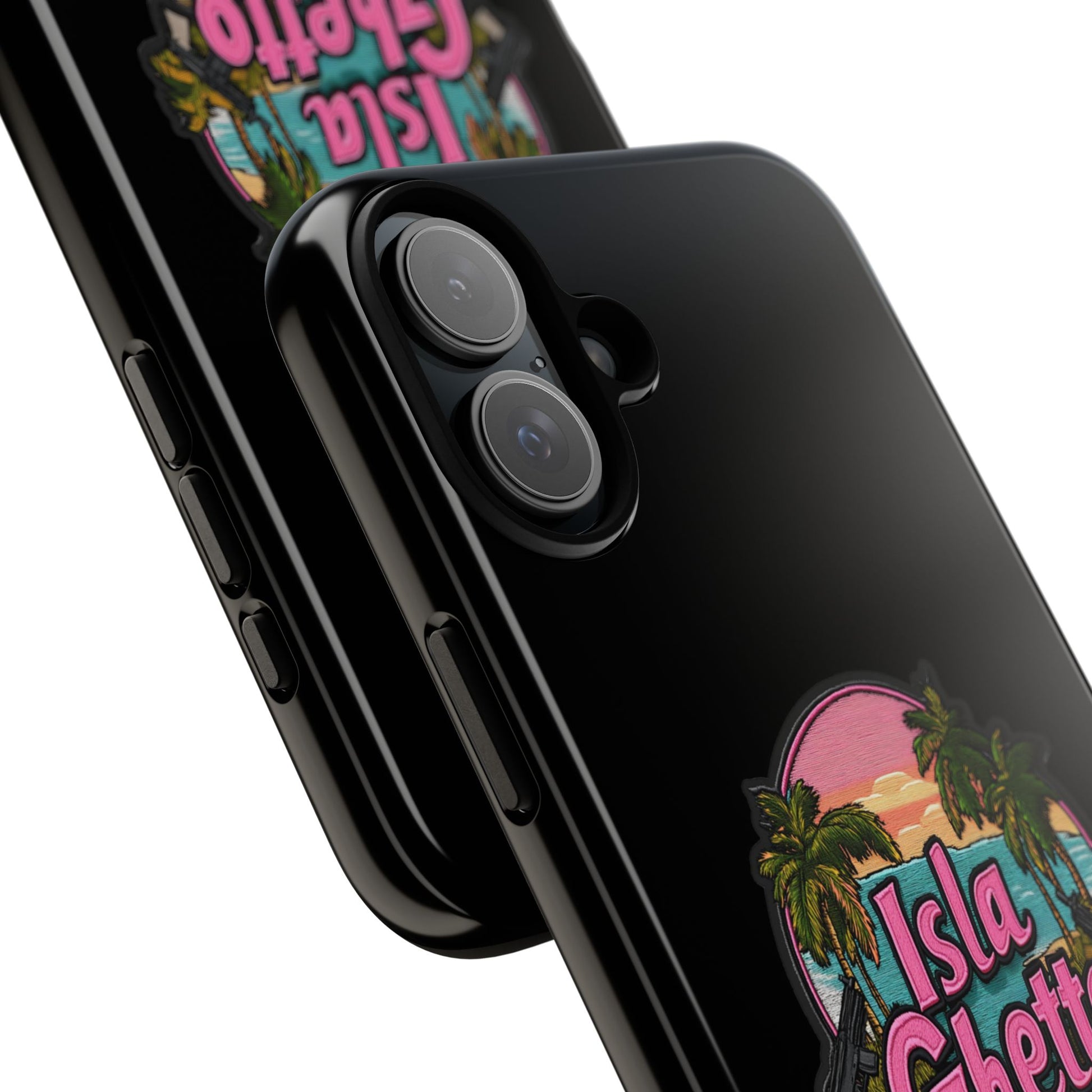 Tough Cases - Isla Ghetto Phone Case, Tropical Vibe, Fun Gift for Beach Lovers, Summer Accessory, Trendy Tech Gear