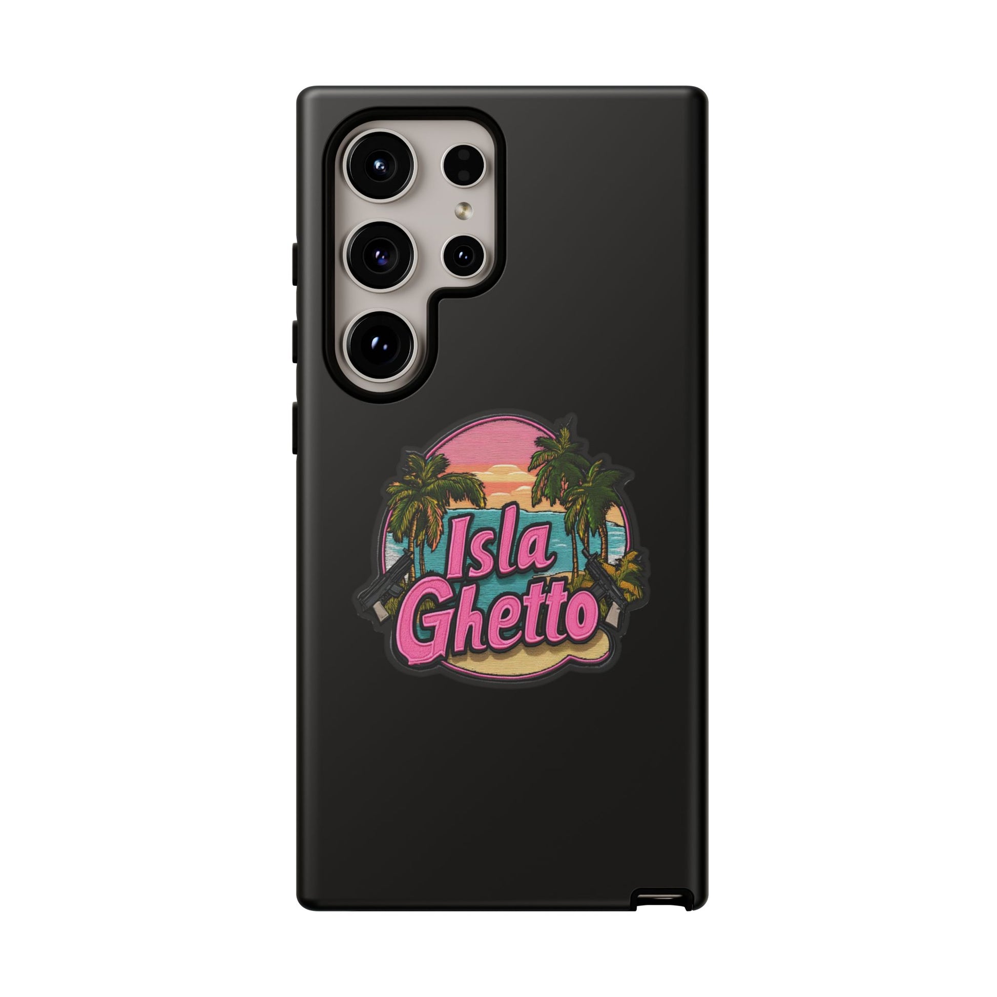 Tough Cases - Isla Ghetto Phone Case, Tropical Vibe, Fun Gift for Beach Lovers, Summer Accessory, Trendy Tech Gear