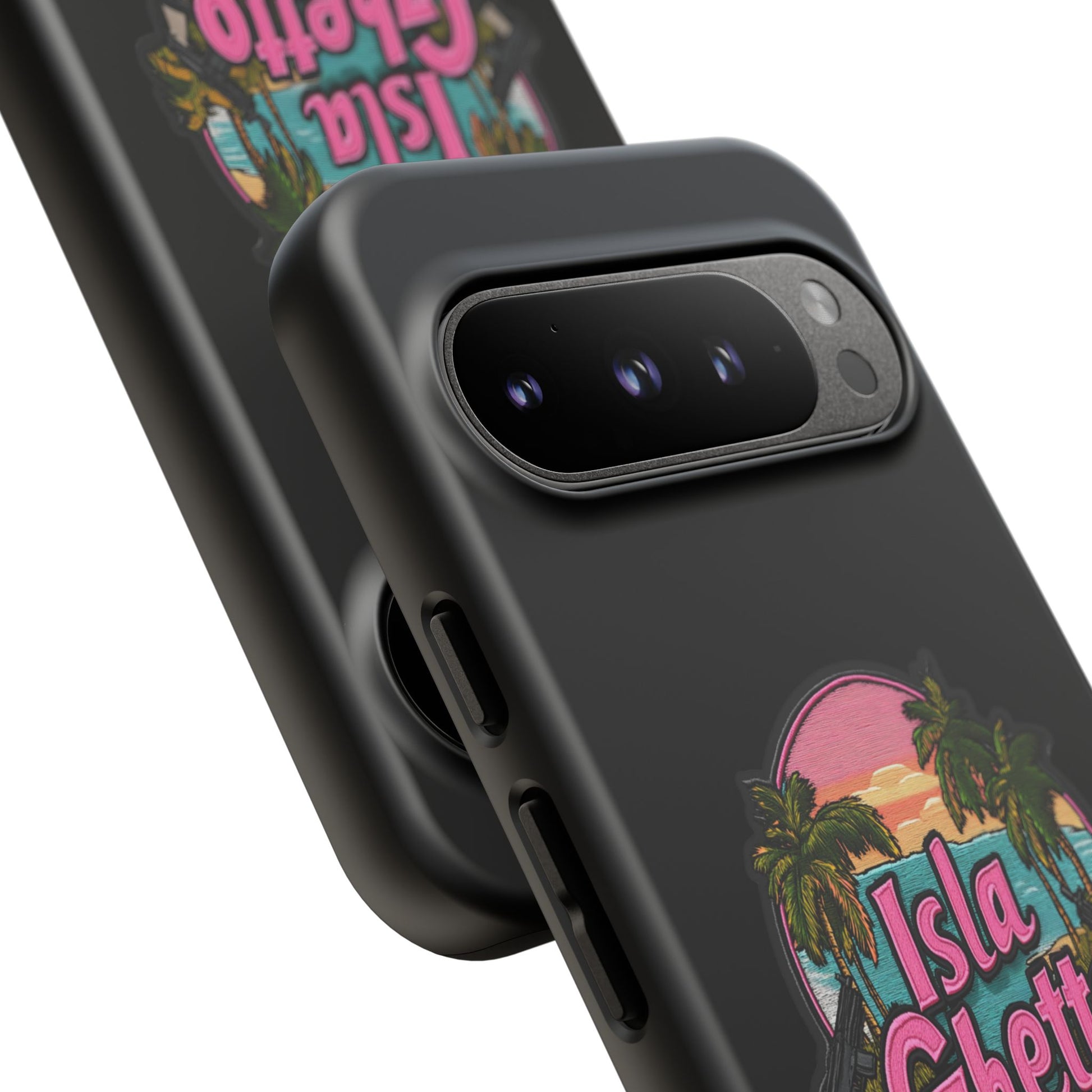 Tough Cases - Isla Ghetto Phone Case, Tropical Vibe, Fun Gift for Beach Lovers, Summer Accessory, Trendy Tech Gear