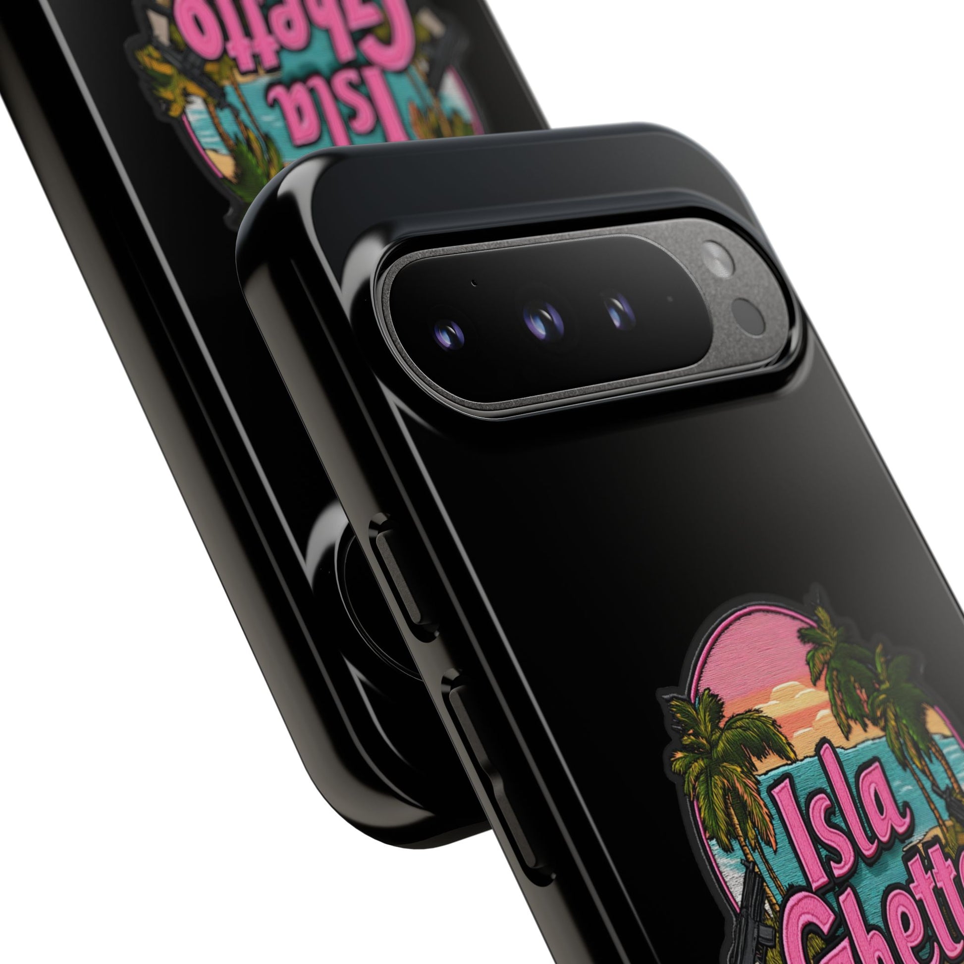 Tough Cases - Isla Ghetto Phone Case, Tropical Vibe, Fun Gift for Beach Lovers, Summer Accessory, Trendy Tech Gear